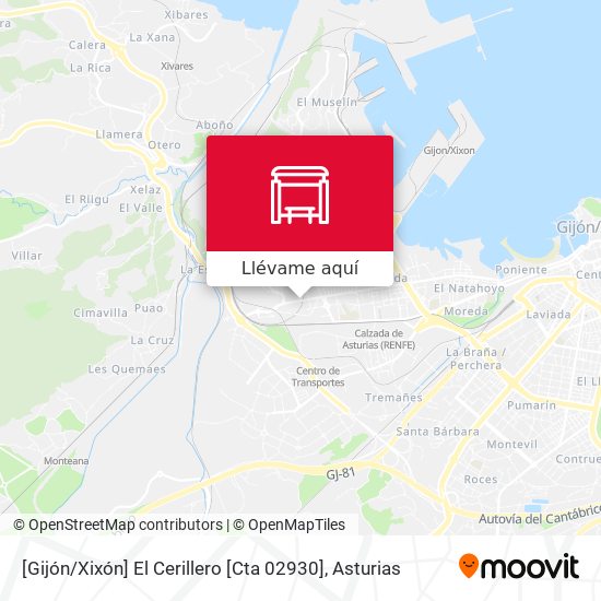 Mapa [Gijón / Xixón]  El Cerillero [Cta 02930]