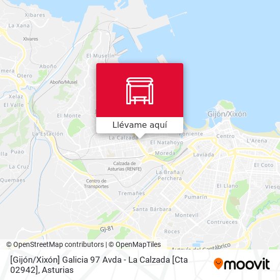 Mapa [Gijón / Xixón]  Galicia 97 Avda - La Calzada [Cta 02942]