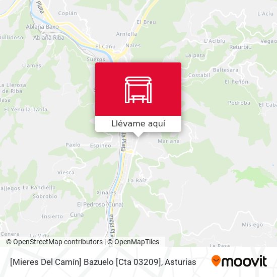 Mapa [Mieres Del Camín]  Bazuelo [Cta 03209]