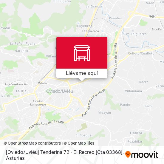Mapa [Oviedo / Uviéu]  Tenderina 72 - El Recreo [Cta 03368]