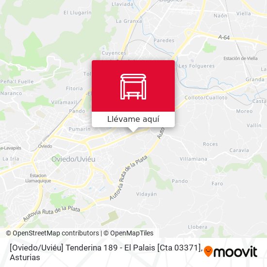 Mapa [Oviedo / Uviéu]  Tenderina 189 - El Palais [Cta 03371]