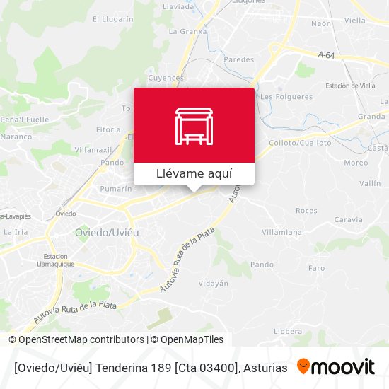 Mapa [Oviedo / Uviéu]  Tenderina 189 [Cta 03400]