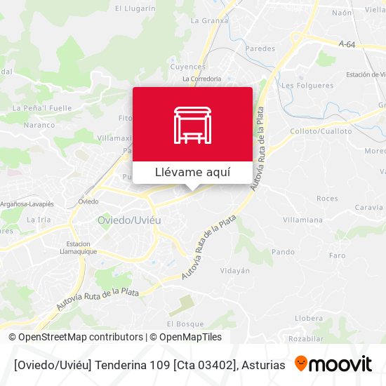 Mapa [Oviedo / Uviéu]  Tenderina 109 [Cta 03402]