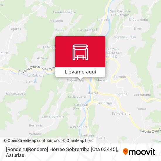 Mapa [Rondeiru|Rondero]  Hórreo Sobrerriba [Cta 03445]