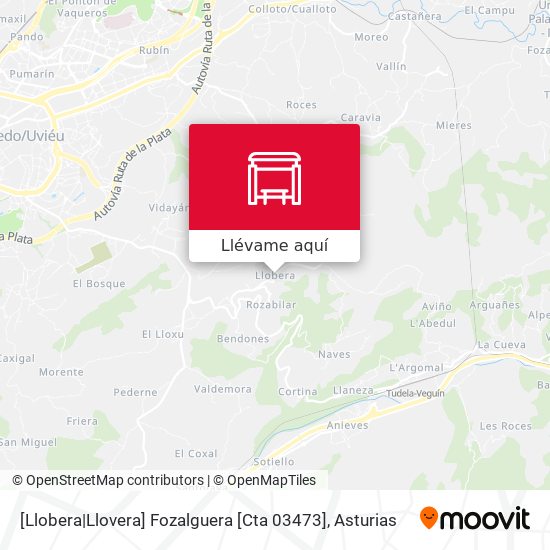 Mapa [Llobera|Llovera]  Fozalguera [Cta 03473]