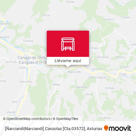 Mapa [Ñarciandi|Narciandi]  Canzolaz [Cta 03572]