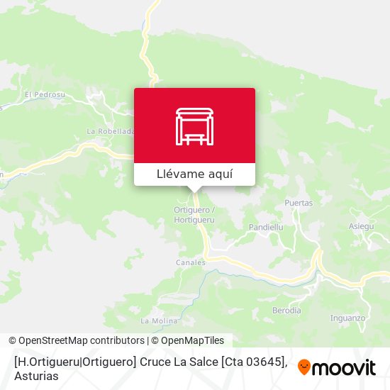 Mapa [H.Ortigueru|Ortiguero]  Cruce La Salce [Cta 03645]