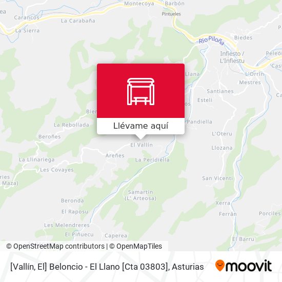 Mapa [Vallín, El]  Beloncio - El Llano [Cta 03803]