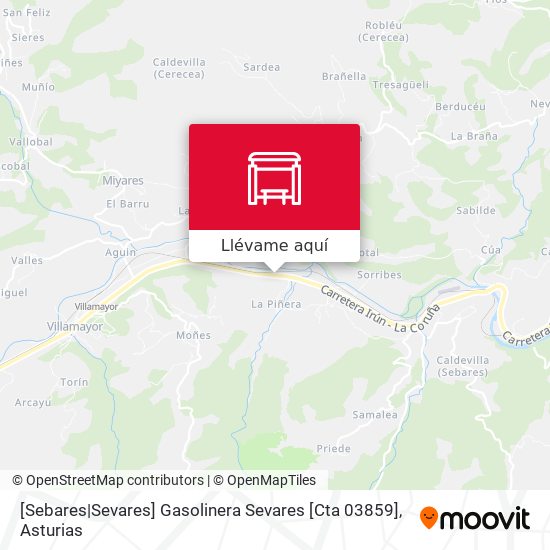Mapa [Sebares|Sevares]  Gasolinera Sevares [Cta 03859]