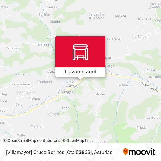 Mapa [Villamayor]  Cruce Borines [Cta 03863]