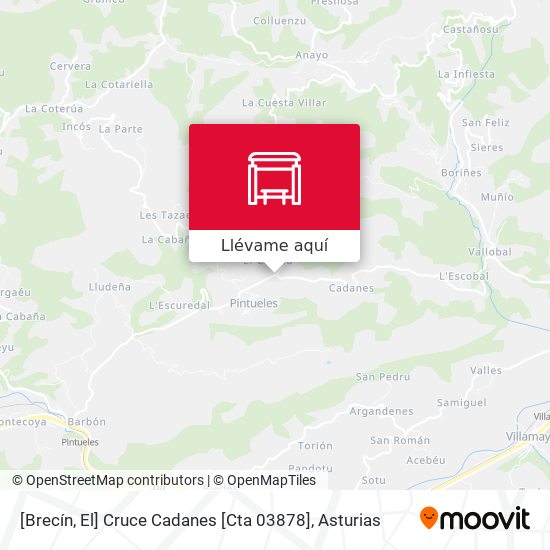 Mapa [Brecín, El]  Cruce Cadanes [Cta 03878]