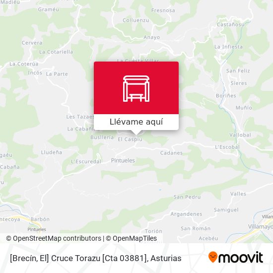 Mapa [Brecín, El]  Cruce Torazu [Cta 03881]