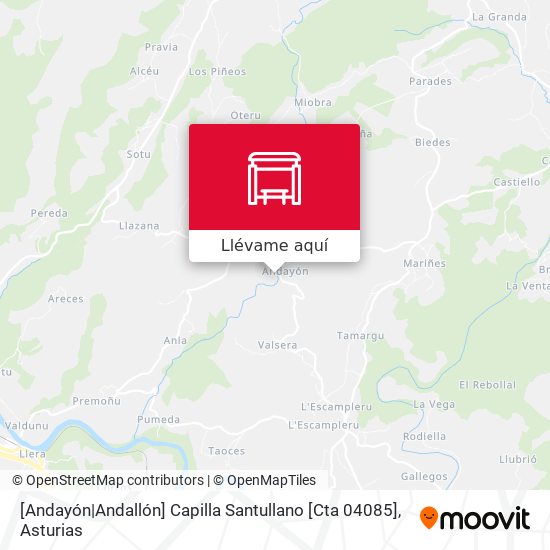 Mapa [Andayón|Andallón]  Capilla Santullano [Cta 04085]