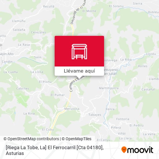 Mapa [Riega La Tobe, La]  El Ferrocarril [Cta 04180]