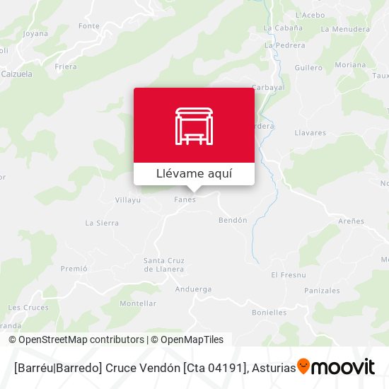 Mapa [Barréu|Barredo]  Cruce Vendón [Cta 04191]