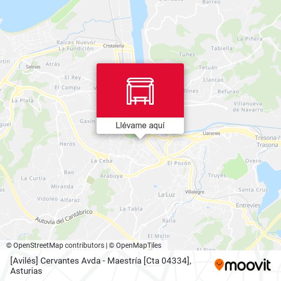 Mapa [Avilés]  Cervantes Avda - Maestría [Cta 04334]
