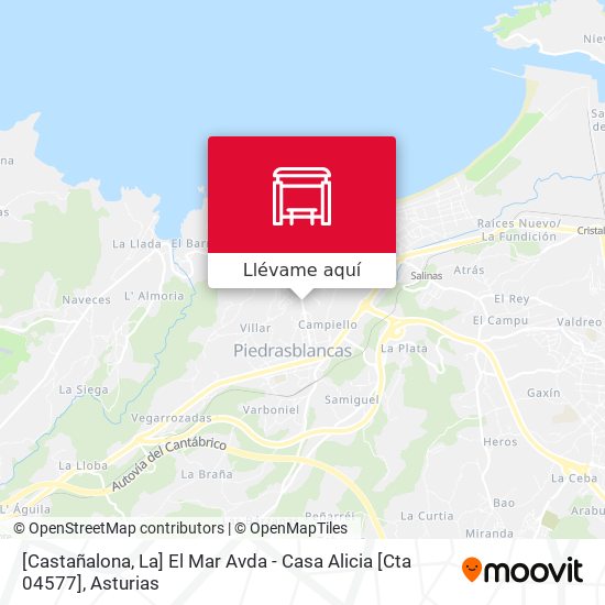 Mapa [Castañalona, La]  El Mar Avda - Casa Alicia [Cta 04577]