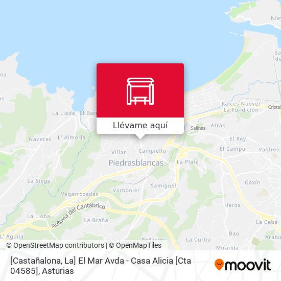 Mapa [Castañalona, La]  El Mar Avda - Casa Alicia [Cta 04585]