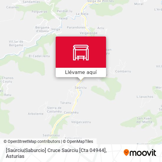Mapa [Saúrciu|Saburcio]  Cruce Saúrciu [Cta 04944]