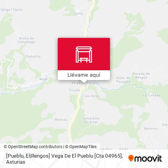 Mapa [Pueblu, El|Rengos]  Vega De El Pueblu [Cta 04965]