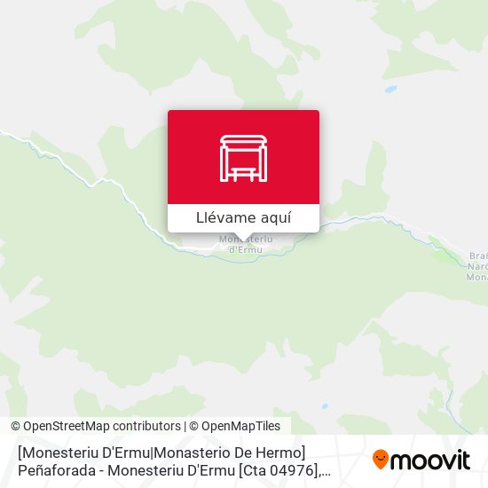 Mapa [Monesteriu D'Ermu|Monasterio De Hermo]  Peñaforada - Monesteriu D'Ermu [Cta 04976]