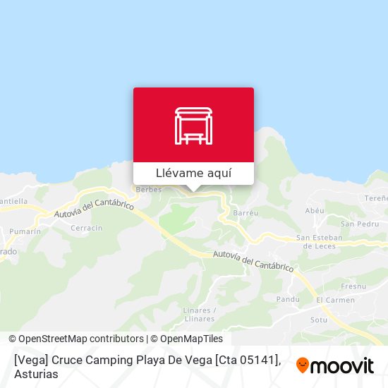 Mapa [Vega]  Cruce Camping Playa De Vega [Cta 05141]