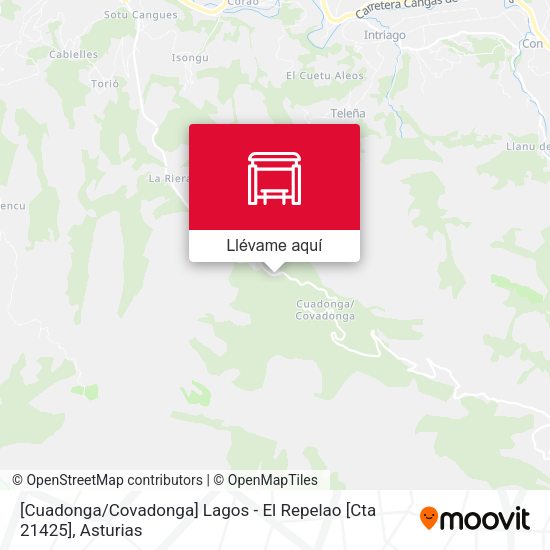Mapa [Cuadonga / Covadonga]  Lagos - El Repelao [Cta 21425]