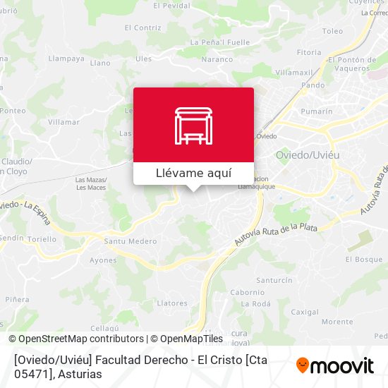 Mapa [Oviedo / Uviéu]  Facultad Derecho - El Cristo [Cta 05471]