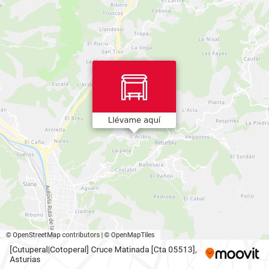Mapa [Cutuperal|Cotoperal]  Cruce Matinada [Cta 05513]
