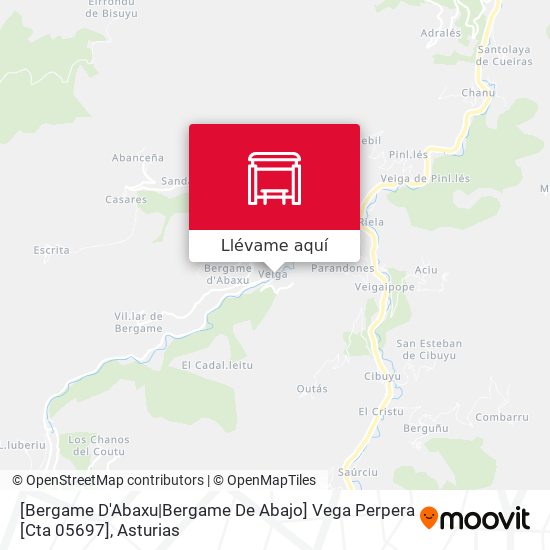 Mapa [Bergame D'Abaxu|Bergame De Abajo]  Vega Perpera [Cta 05697]