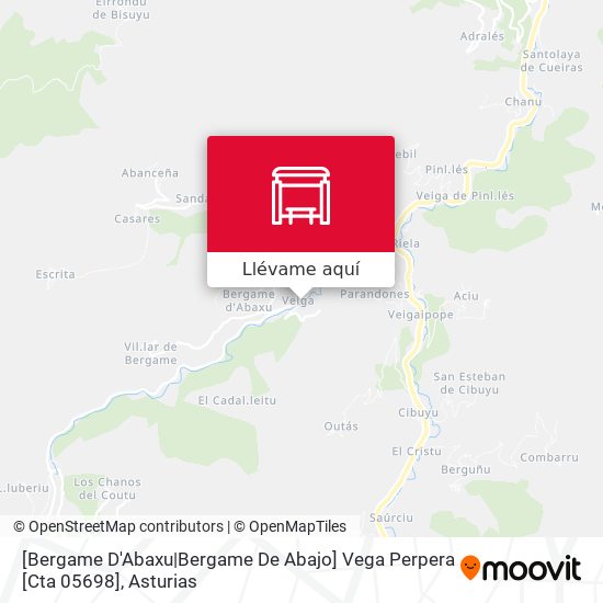 Mapa [Bergame D'Abaxu|Bergame De Abajo]  Vega Perpera [Cta 05698]