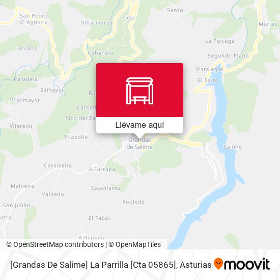 Mapa [Grandas De Salime]  La Parrilla [Cta 05865]