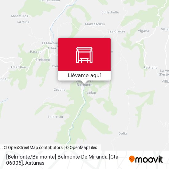 Mapa [Belmonte / Balmonte]  Belmonte De Miranda [Cta 06006]