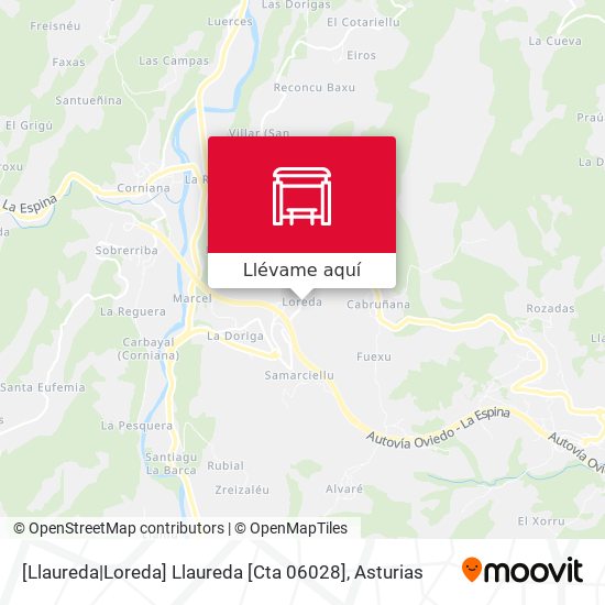 Mapa [Llaureda|Loreda]  Llaureda [Cta 06028]