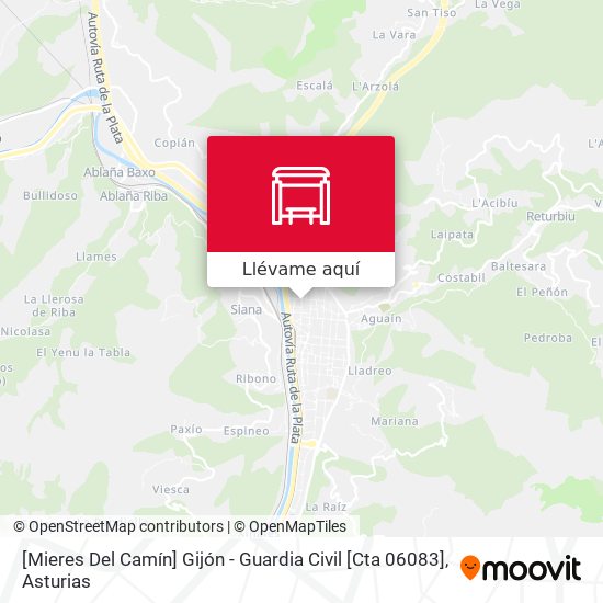 Mapa [Mieres Del Camín]  Gijón - Guardia Civil [Cta 06083]