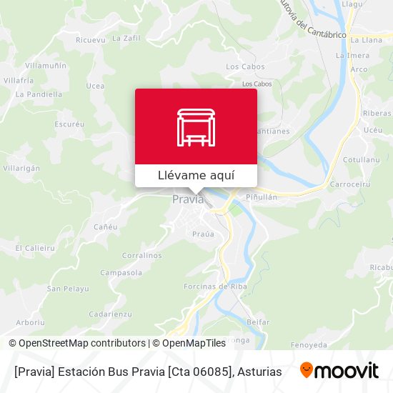 Mapa [Pravia]  Estación Bus Pravia [Cta 06085]