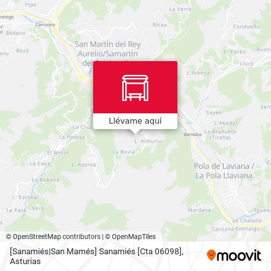 Mapa [Sanamiés|San Mamés]  Sanamiés [Cta 06098]