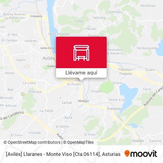 Mapa [Avilés]  Llaranes - Monte Viso [Cta 06114]