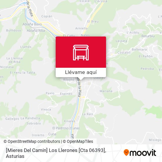 Mapa [Mieres Del Camín]  Los Llerones [Cta 06393]