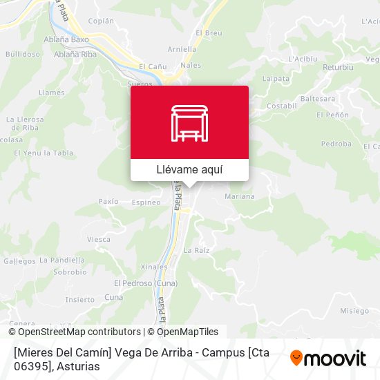 Mapa [Mieres Del Camín]  Vega De Arriba - Campus [Cta 06395]