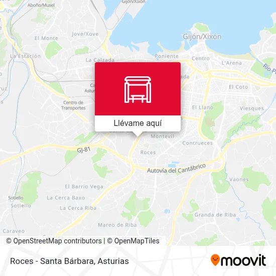 Mapa Roces - Santa Bárbara