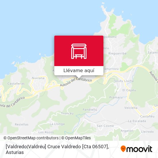 Mapa [Valdredo|Valdréu]  Cruce Valdredo [Cta 06507]