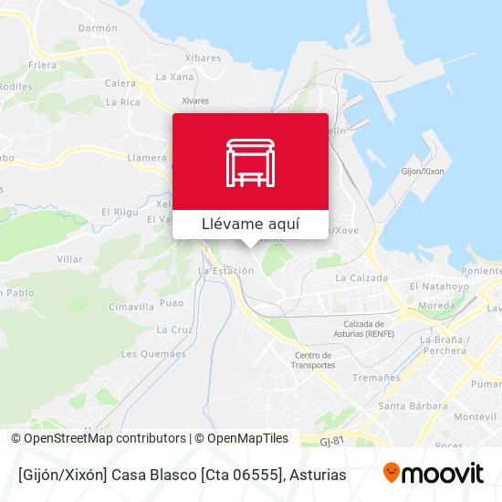Mapa [Gijón / Xixón]  Casa Blasco [Cta 06555]