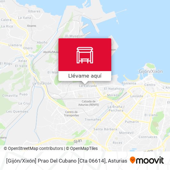 Mapa [Gijón / Xixón]  Prao Del Cubano [Cta 06614]