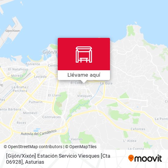 Mapa [Gijón / Xixón]  Estación Servicio Viesques [Cta 06928]