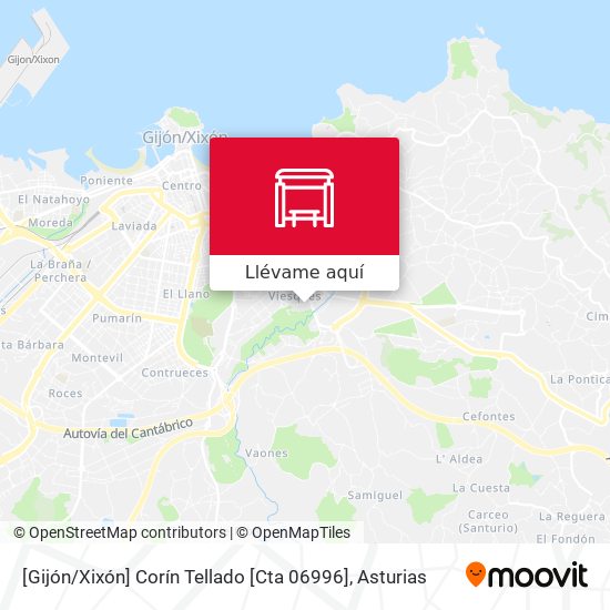 Mapa [Gijón / Xixón]  Corín Tellado [Cta 06996]