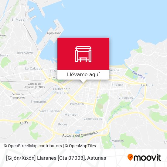 Mapa [Gijón / Xixón]  Llaranes [Cta 07003]