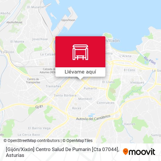 Mapa [Gijón / Xixón]  Centro Salud De Pumarín [Cta 07044]