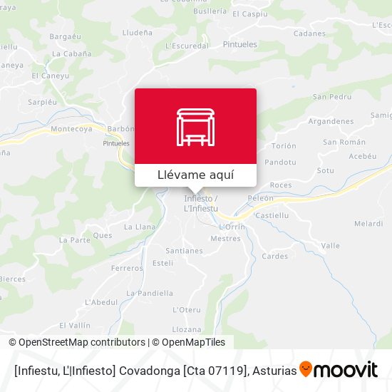 Mapa [Infiestu, L'|Infiesto]  Covadonga [Cta 07119]