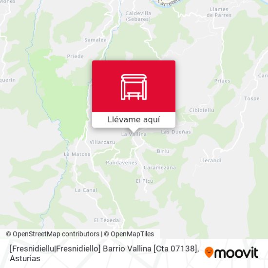 Mapa [Fresnidiellu|Fresnidiello]  Barrio Vallina [Cta 07138]